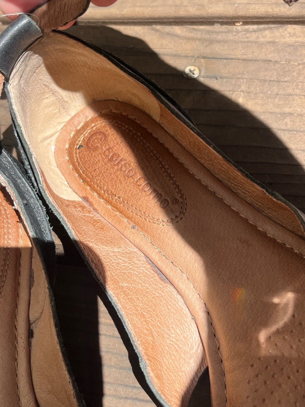 Corso Como - Black Leather Sandalswith Supportive ankle straps - Picture 4 of 5